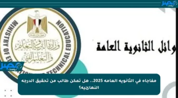 مفاجأة في الثانوية العامة 2025.. هل تمكن طالب من تحقيق الدرجة النهائية؟